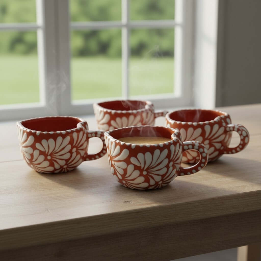 Talavera Heart Mug | Hand-Painted Mexican Coffee Cup Talavera Mug La Vie Bien Talavera Heart Mug | Hand-Painted Mexican Coffee Cup