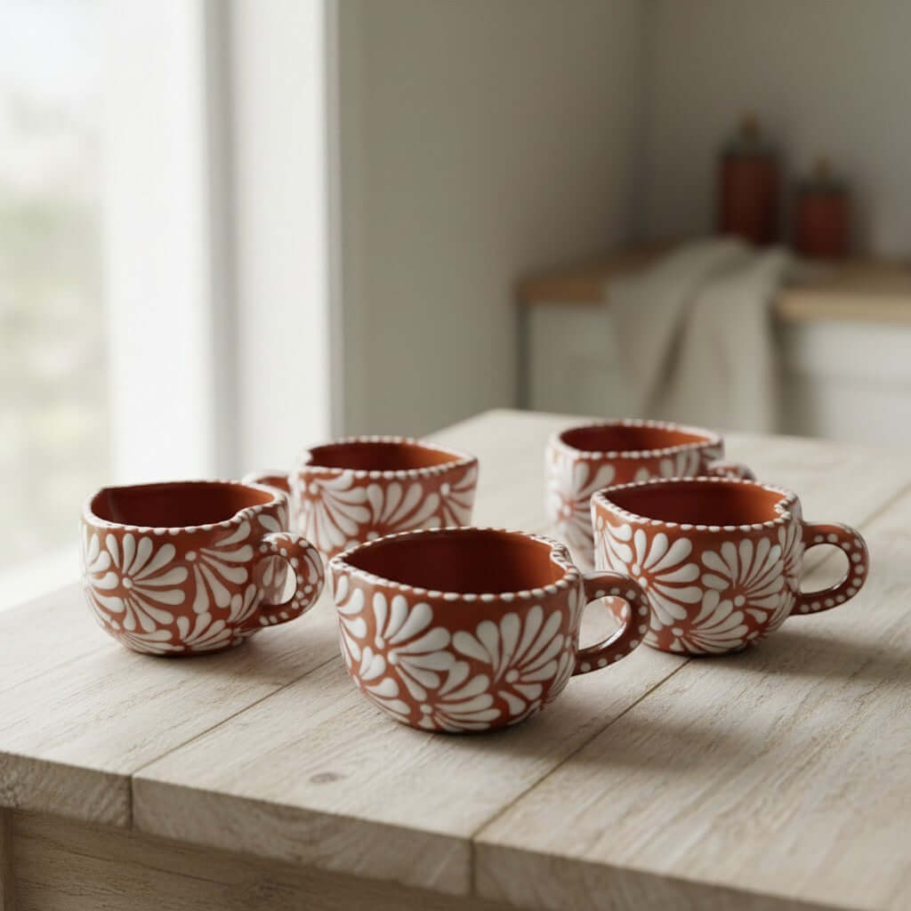 Talavera Heart Mug | Hand-Painted Mexican Coffee Cup Talavera Mug La Vie Bien Talavera Heart Mug | Hand-Painted Mexican Coffee Cup