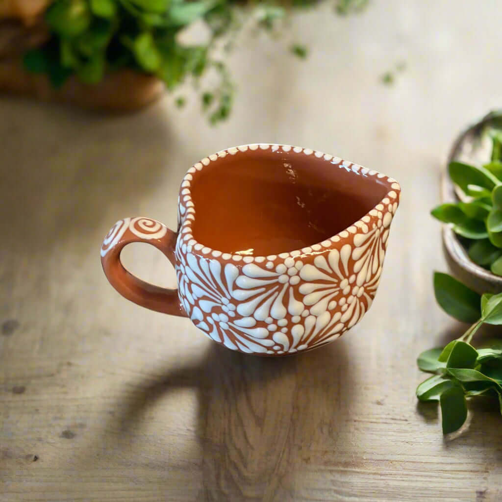 Talavera Heart Mug | Hand - Painted Mexican Coffee Cup Talavera Mug La Vie Bien Talavera Heart Mug | Hand - Painted Mexican Coffee Cup
