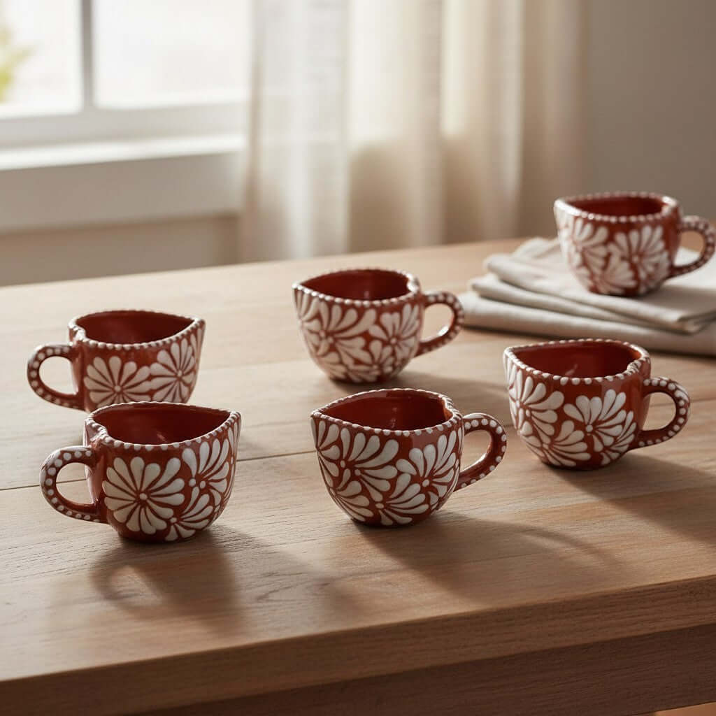 Talavera Heart Mug | Hand-Painted Mexican Coffee Cup Talavera Mug La Vie Bien Talavera Heart Mug | Hand-Painted Mexican Coffee Cup