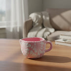 Talavera Heart Mug | Hand-Painted Pink Mexican Coffee Cup Talavera Mug La Vie Bien Talavera Heart Mug | Hand-Painted Pink Mexican Coffee Cup