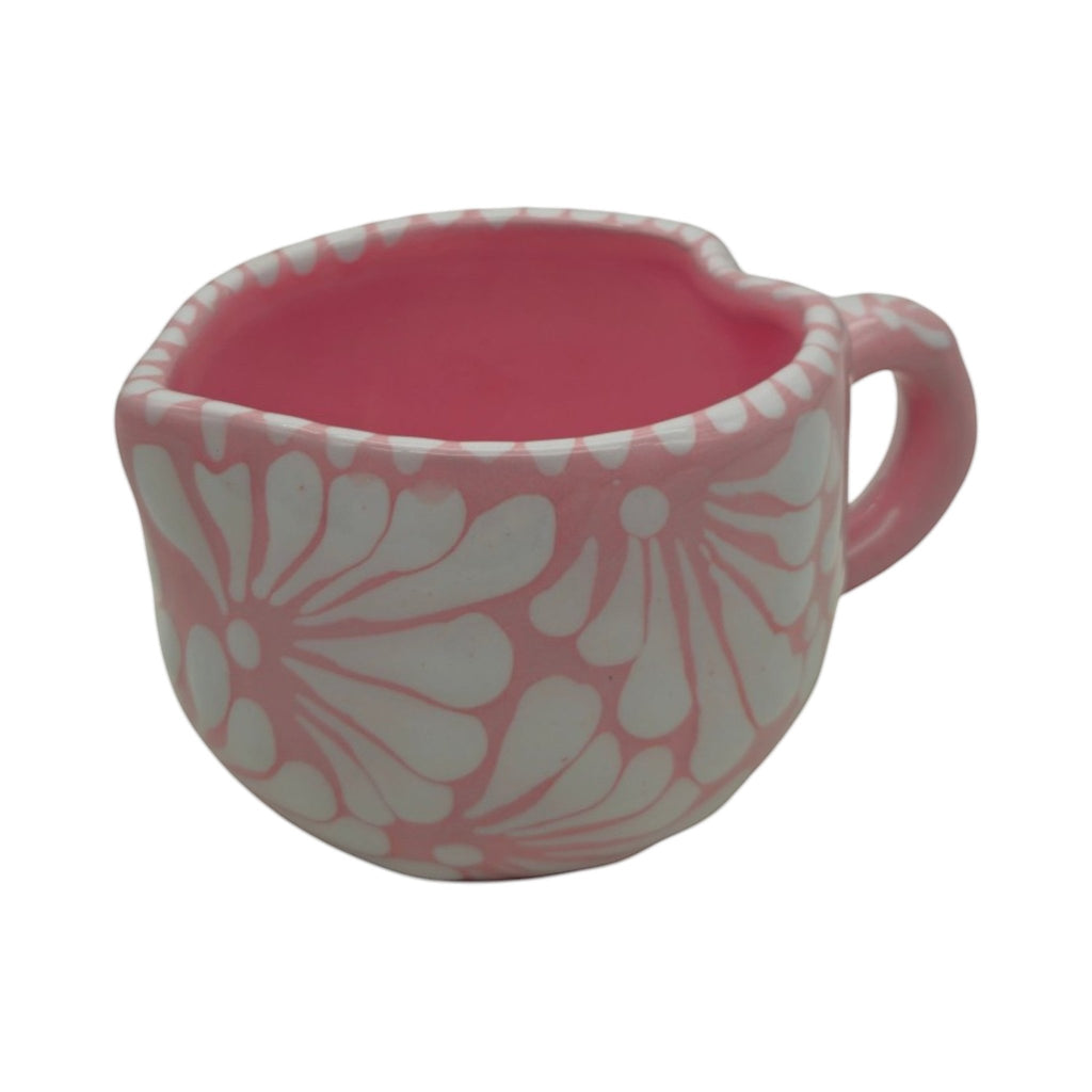 Talavera Heart Mug | Hand-Painted Pink Mexican Coffee Cup Talavera Mug La Vie Bien Talavera Heart Mug | Hand-Painted Pink Mexican Coffee Cup