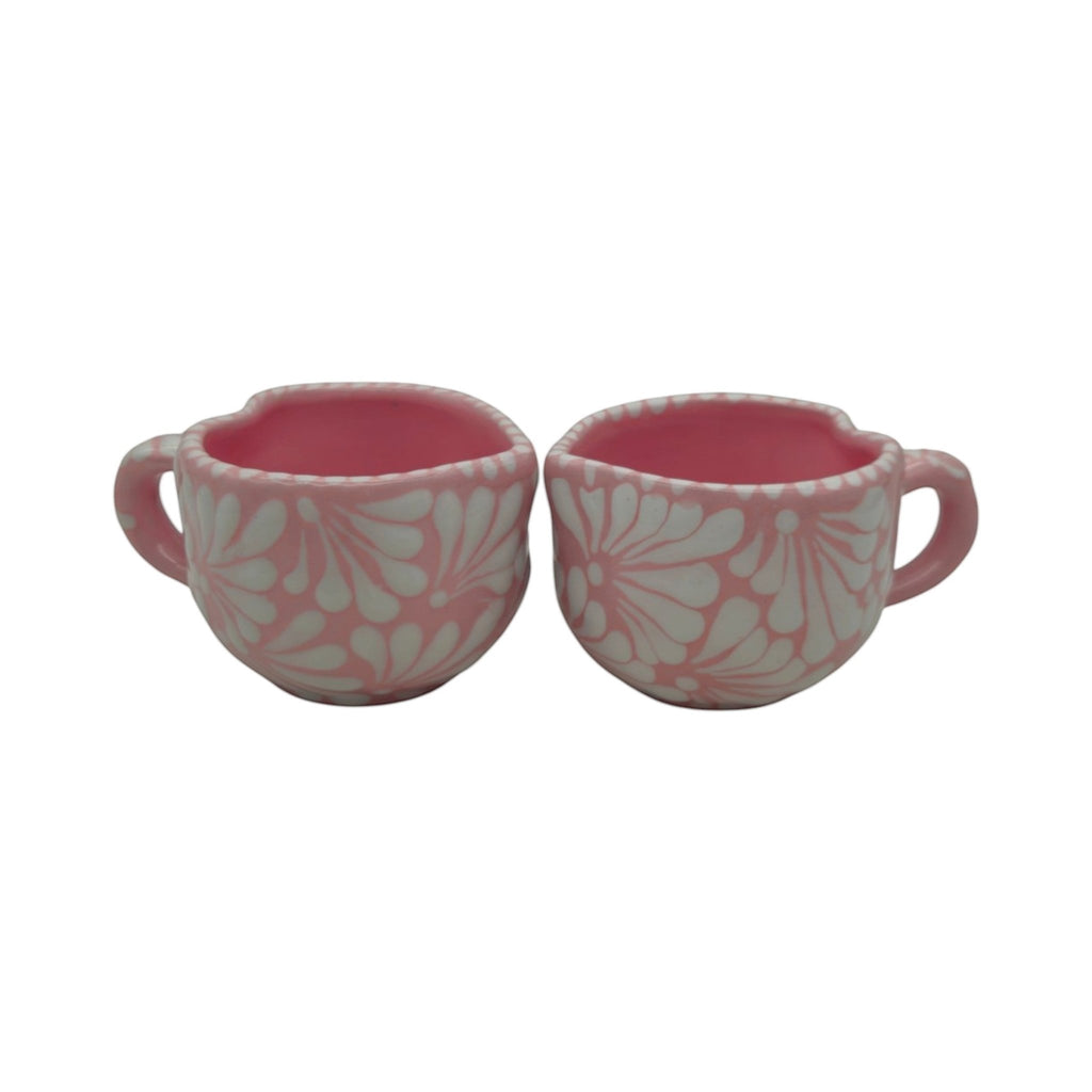 Talavera Heart Mug | Hand-Painted Pink Mexican Coffee Cup Talavera Mug La Vie Bien Talavera Heart Mug | Hand-Painted Pink Mexican Coffee Cup