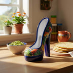 Talavera High Heel Statue | Multicolor Floral Design Talavera Statue La Vie Bien Talavera High Heel Statue | Multicolor Floral Design