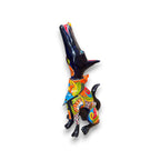 Talavera Howling Coyote Statue | Handmade Mexican Folk Art Talavera Statue La Vie Bien Talavera Howling Coyote Statue | Handmade Mexican Folk Art