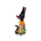 Talavera Howling Coyote Statue | Handmade Mexican Folk Art Talavera Statue La Vie Bien Talavera Howling Coyote Statue | Handmade Mexican Folk Art