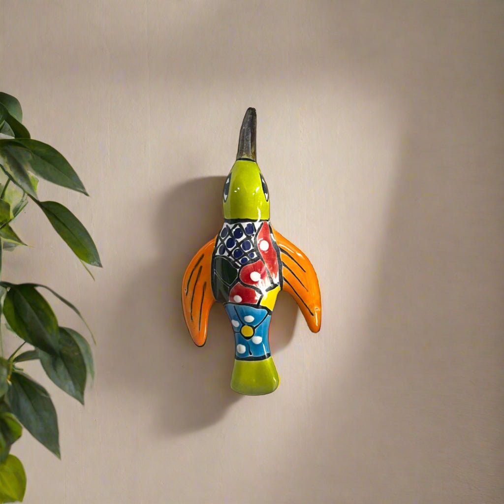 Talavera Hummingbird Wall Art | Mexican Hand - Painted Bird Decor Talavera Wall Art La Vie Bien Talavera Hummingbird Wall Art | Mexican Hand - Painted Bird Decor