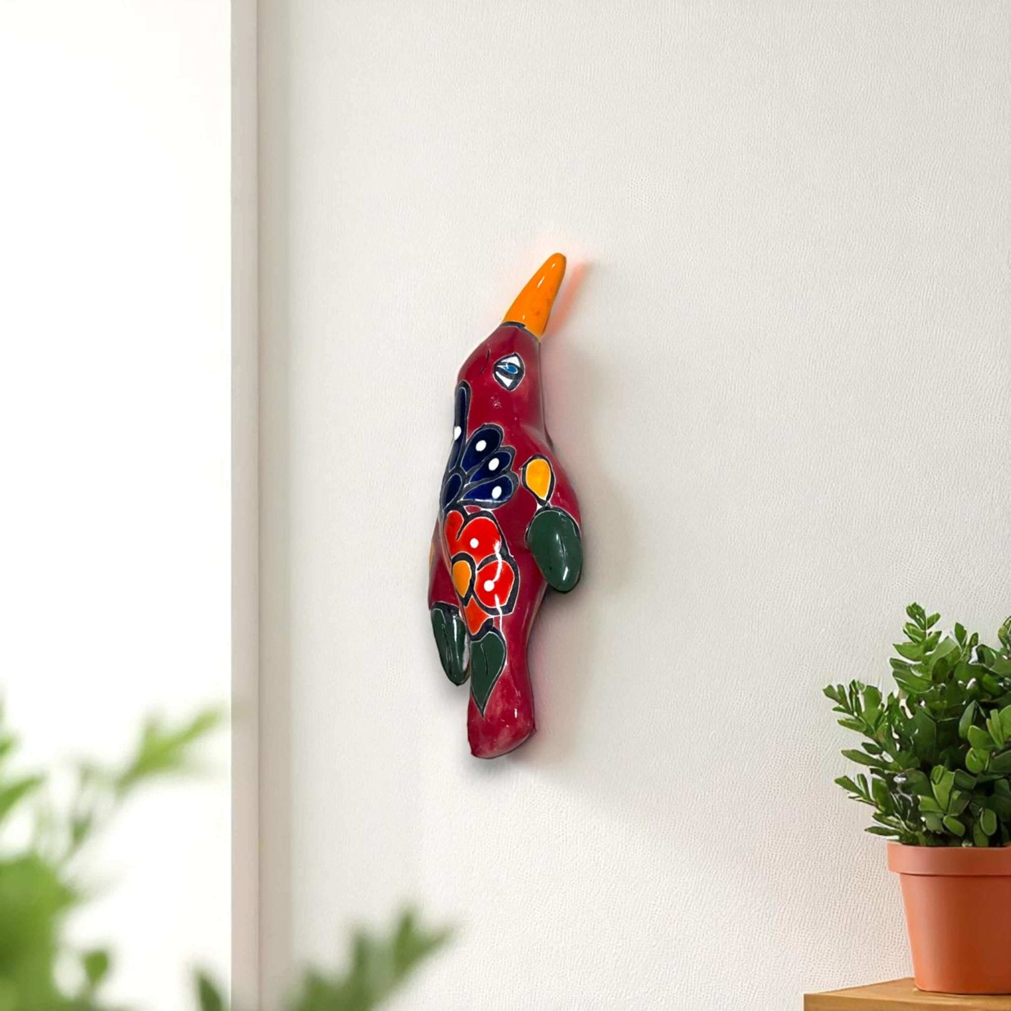 Talavera Hummingbird Wall Art | Mexican Hand - Painted Bird Decor Talavera Wall Art La Vie Bien Talavera Hummingbird Wall Art | Mexican Hand - Painted Bird Decor
