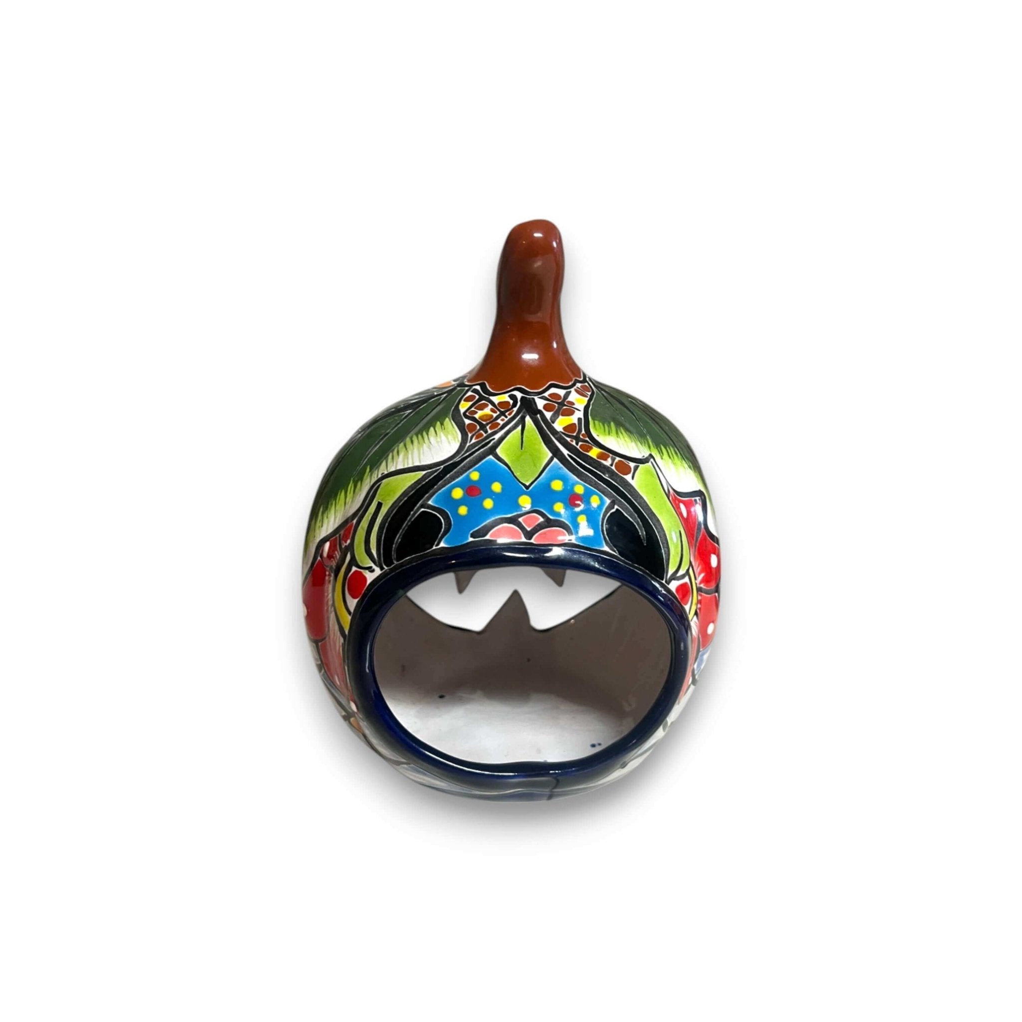 Talavera Jack-O'-Lantern | Colorful Mexican Pumpkin Decor Talavera Statue La Vie Bien Talavera Jack-O'-Lantern | Colorful Mexican Pumpkin Decor