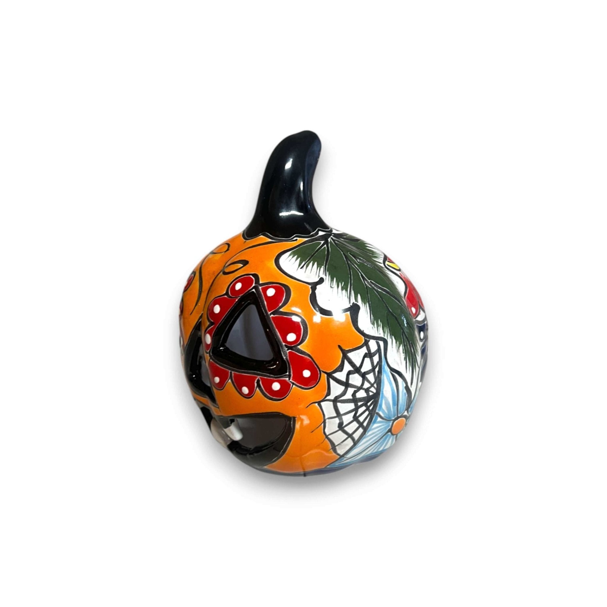 Talavera Jack-O'-Lantern | Colorful Mexican Pumpkin Decor Talavera Statue La Vie Bien Talavera Jack-O'-Lantern | Colorful Mexican Pumpkin Decor