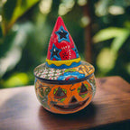 Talavera Jack - o' - Lantern | Mexican Pumpkin with Witches Hat Talavera Statue La Vie Bien Talavera Jack - o' - Lantern | Mexican Pumpkin with Witches Hat