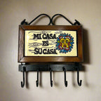 Talavera Key Holder | Handmade Mexican Wall Hook Mexican Key Holder La Vie Bien Talavera Key Holder | Handmade Mexican Wall Hook