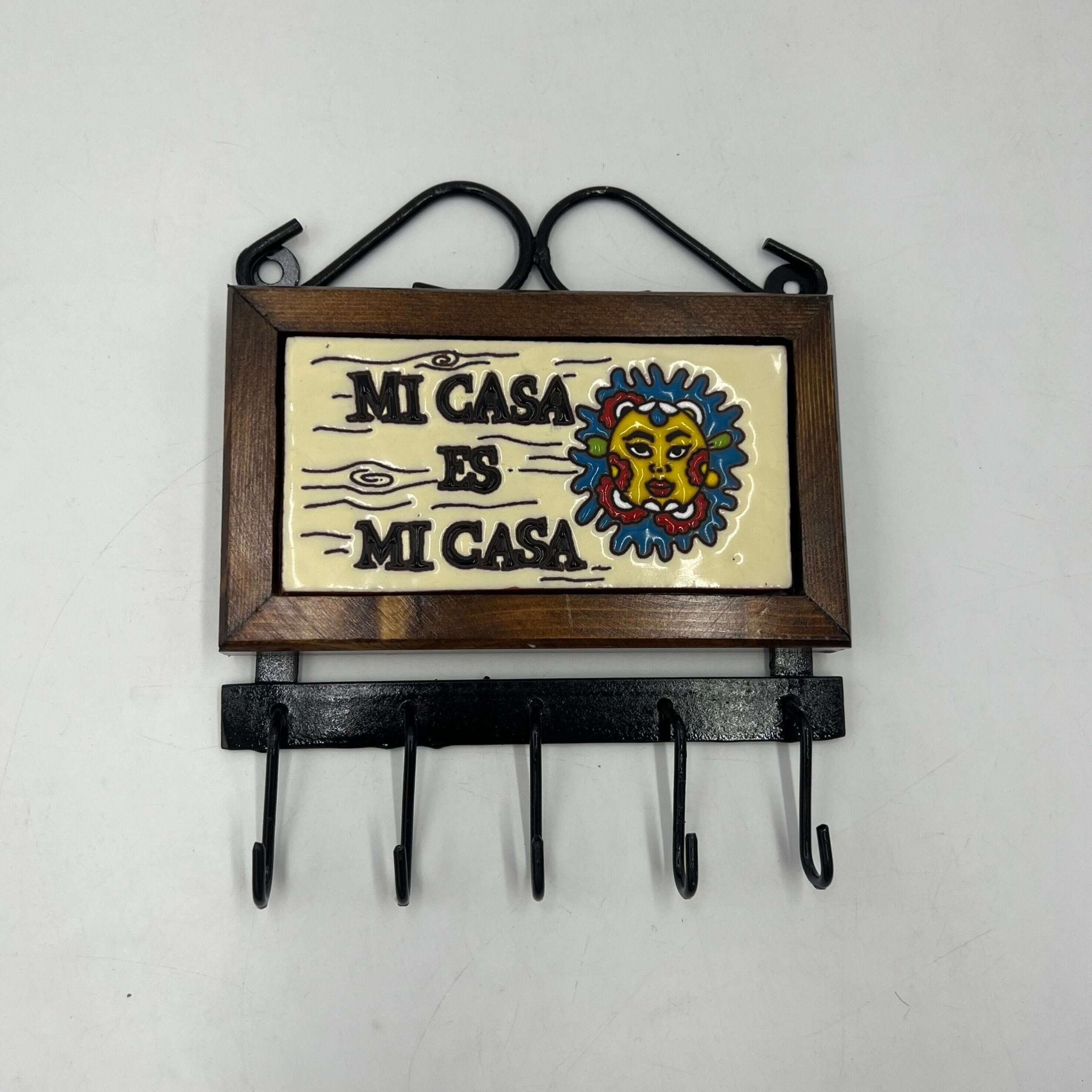 Talavera Key Holder | Handmade Mexican Wall Hook Mexican Key Holder La Vie Bien Talavera Key Holder | Handmade Mexican Wall Hook