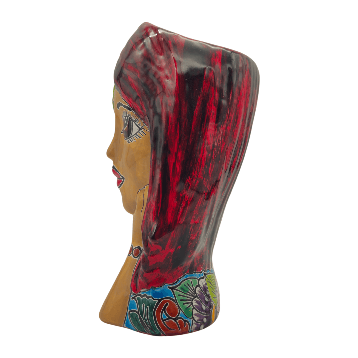 Talavera Lady Face Planter | Sunflower Design Talavera Planter La Vie Bien Talavera Lady Face Planter | Sunflower Design