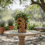 Talavera Lady Face Planter | Sunflower Design Talavera Planter La Vie Bien Talavera Lady Face Planter | Sunflower Design