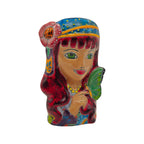 Talavera Lady Head Planter | Butterfly Design Talavera Planter La Vie Bien Talavera Lady Head Planter | Butterfly Design