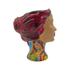 Talavera Lady Head Planter | Floral Folk Art Talavera Planter La Vie Bien Talavera Lady Head Planter | Floral Folk Art