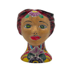 Talavera Lady Head Planter | Floral Folk Art Talavera Planter La Vie Bien Talavera Lady Head Planter | Floral Folk Art