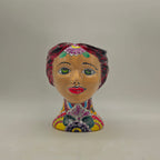 Talavera Lady Head Planter | Floral Folk Art