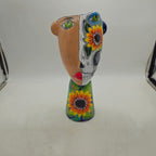 Talavera Lady Planter | Day of the Dead Face Design