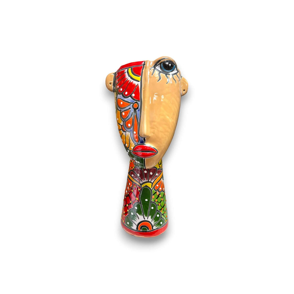 Talavera Lady Planter | Handcrafted Mexican Folk Art Talavera Planter La Vie Bien Talavera Lady Planter | Handcrafted Mexican Folk Art