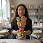 Talavera Lady Planter | Handcrafted Mexican Folk Art Talavera Planter La Vie Bien Talavera Lady Planter | Handcrafted Mexican Folk Art