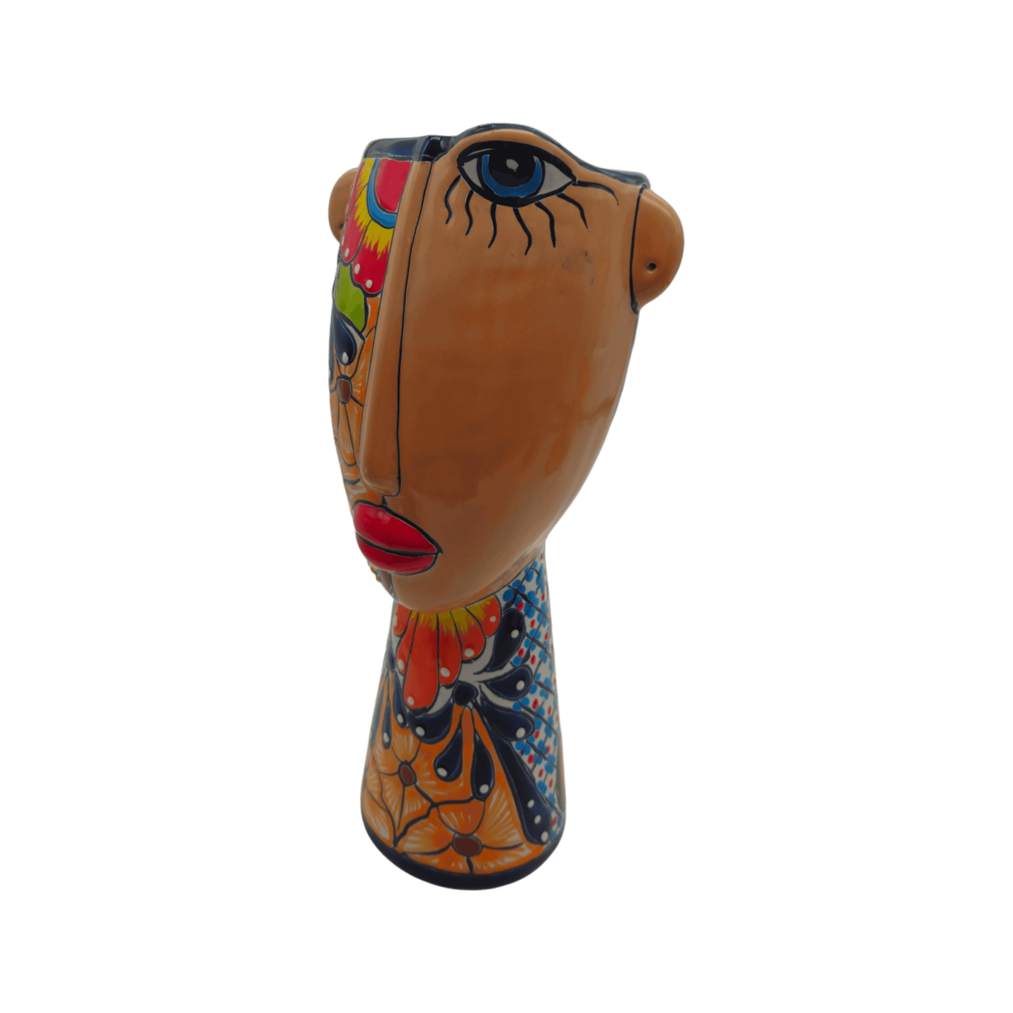 Talavera Lady Planter | Handcrafted Mexican Folk Art Talavera Planter La Vie Bien Talavera Lady Planter | Handcrafted Mexican Folk Art