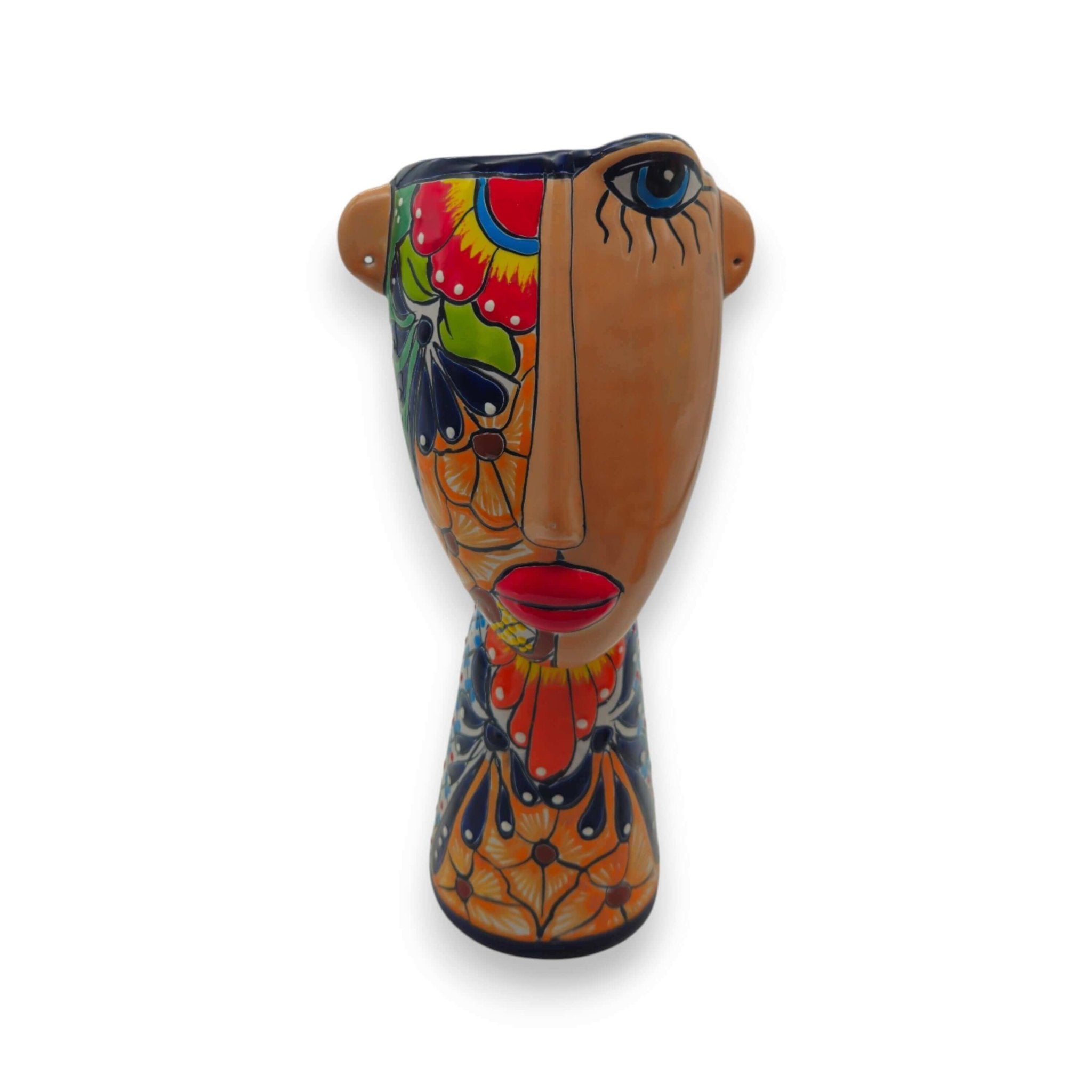Talavera Lady Planter | Handcrafted Mexican Folk Art Talavera Planter La Vie Bien Talavera Lady Planter | Handcrafted Mexican Folk Art