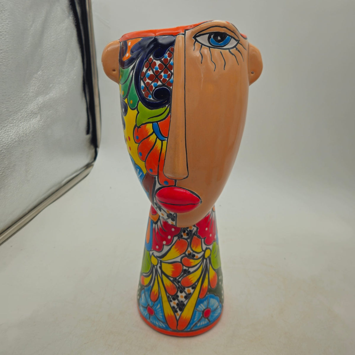 Talavera Lady Planter | Handcrafted Mexican Folk Art
