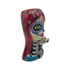 Talavera Lady Skull Planter | Colorful Day of the Dead Pot with Dog Talavera Planter La Vie Bien Talavera Lady Skull Planter | Colorful Day of the Dead Pot with Dog