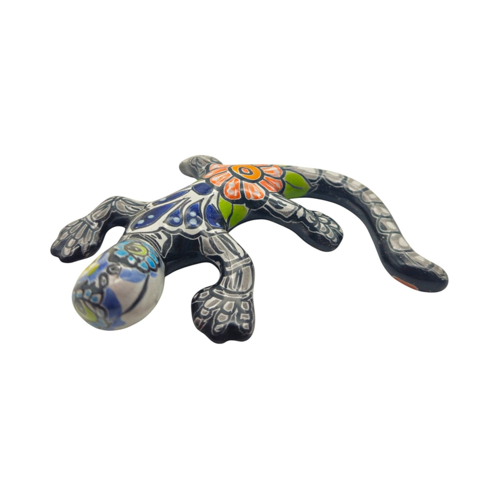 Talavera Lizard Figurine | Day of the Dead Wall Decor Talavera Figurine La Vie Bien Talavera Lizard Figurine | Day of the Dead Wall Decor