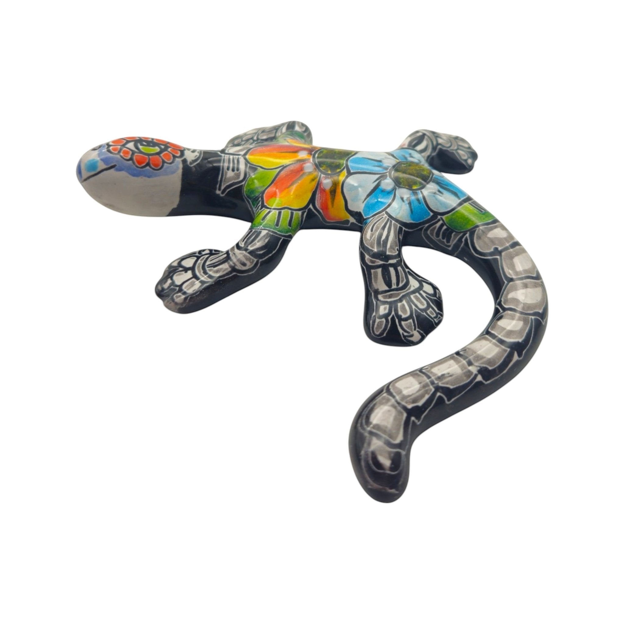 Talavera Lizard Figurine | Day of the Dead Wall Decor Talavera Figurine La Vie Bien Talavera Lizard Figurine | Day of the Dead Wall Decor
