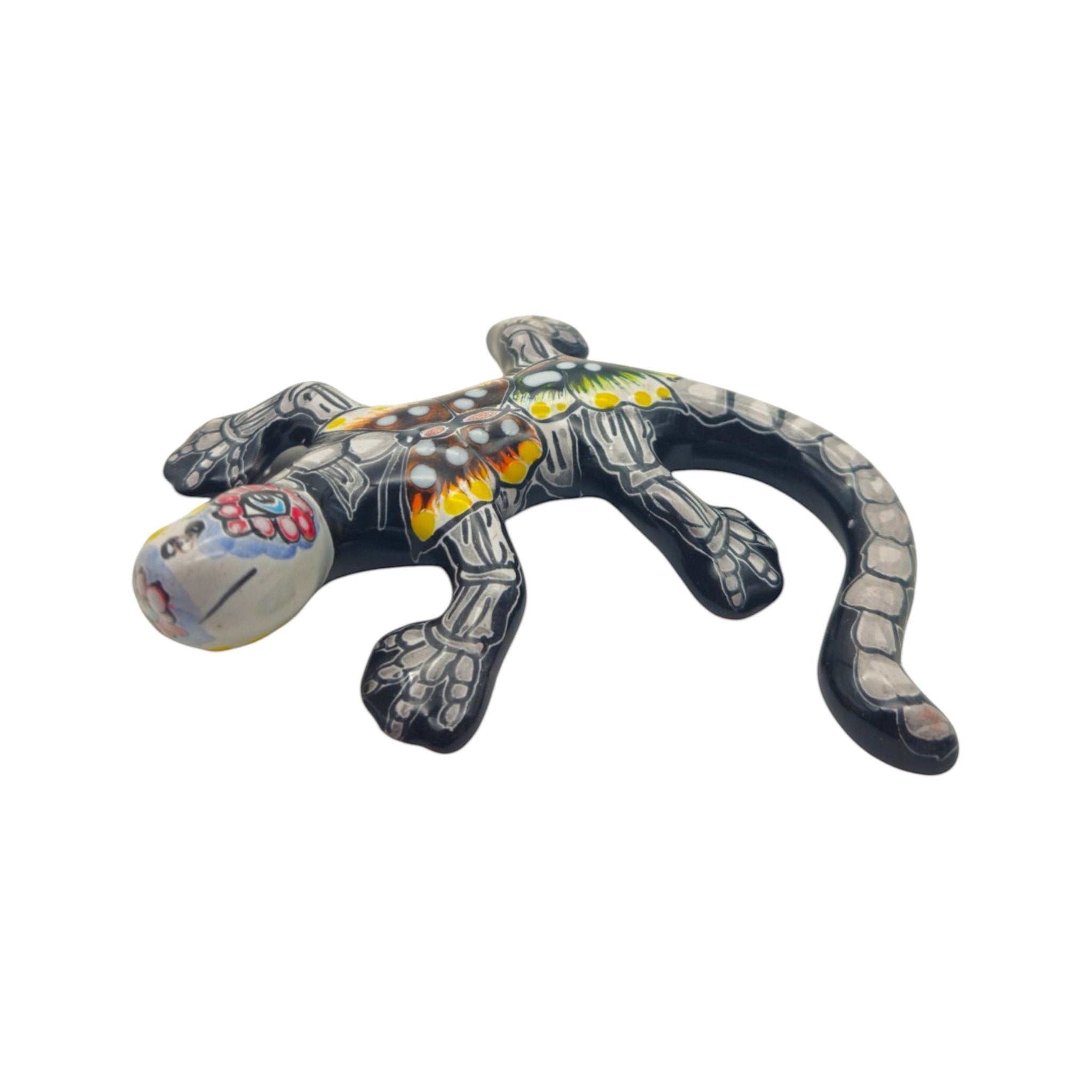 Talavera Lizard Figurine | Day of the Dead Wall Decor Talavera Figurine La Vie Bien Talavera Lizard Figurine | Day of the Dead Wall Decor