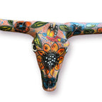 Talavera Longhorn Skull | Handmade Mexican Bull Wall Art Talavera Wall Art La Vie Bien Talavera Longhorn Skull | Handmade Mexican Bull Wall Art