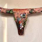 Talavera Longhorn Skull | Terracotta Desert Design Talavera Wall Art La Vie Bien Talavera Longhorn Skull | Terracotta Desert Design