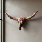 Talavera Longhorn Skull | Terracotta Desert Design Talavera Wall Art La Vie Bien Talavera Longhorn Skull | Terracotta Desert Design