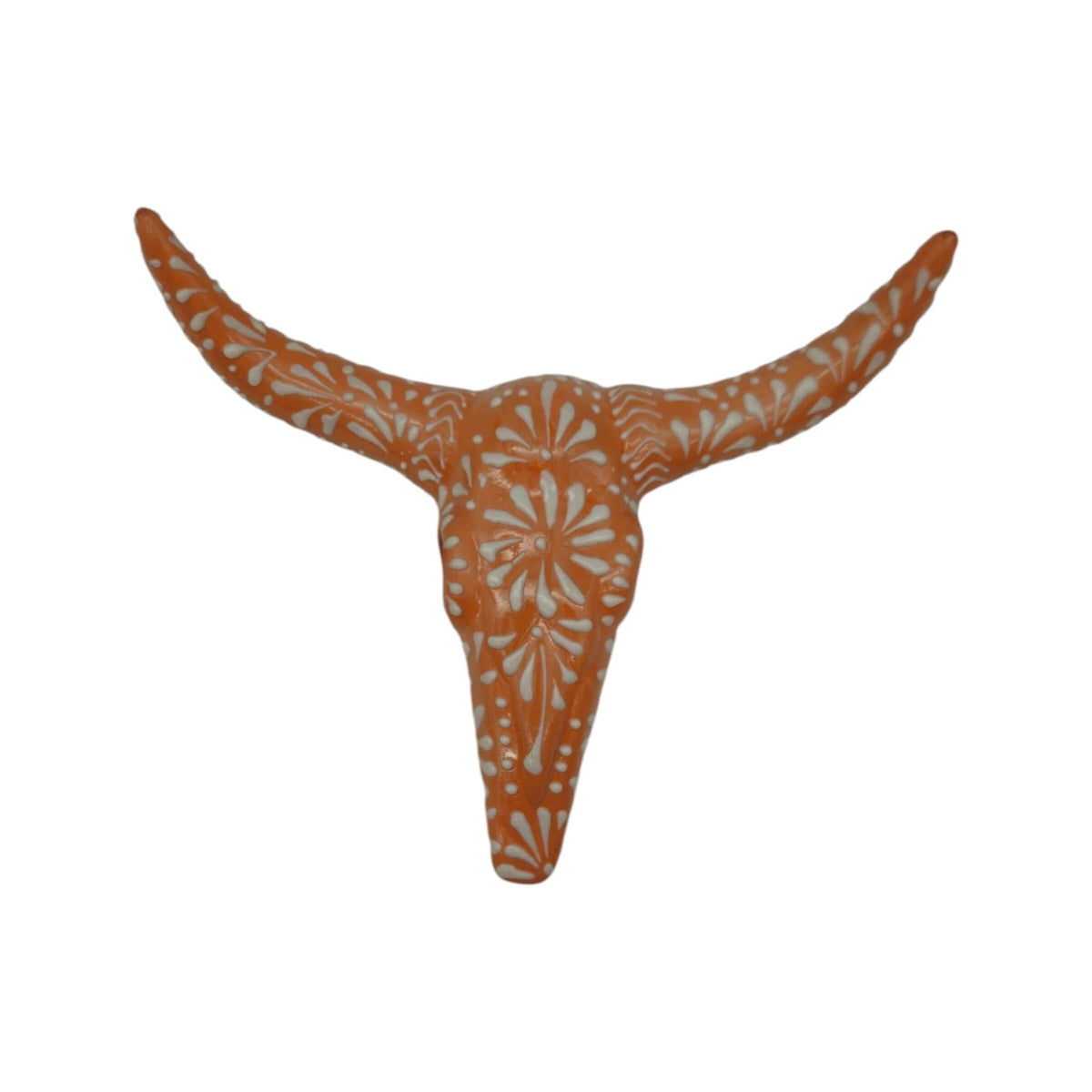 Talavera Longhorn Wall Art | Brown & White Mexican Decor Talavera Wall Art La Vie Bien Talavera Longhorn Wall Art | Brown & White Mexican Decor