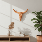 Talavera Longhorn Wall Art | Brown & White Mexican Decor Talavera Wall Art La Vie Bien Talavera Longhorn Wall Art | Brown & White Mexican Decor