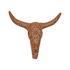 Talavera Longhorn Wall Art | Brown & White Mexican Decor Talavera Wall Art La Vie Bien Talavera Longhorn Wall Art | Brown & White Mexican Decor