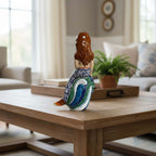 Talavera Mermaid Figurine | Hand-Painted Mexican Pottery Talavera Statue La Vie Bien Talavera Mermaid Figurine | Hand-Painted Mexican Pottery