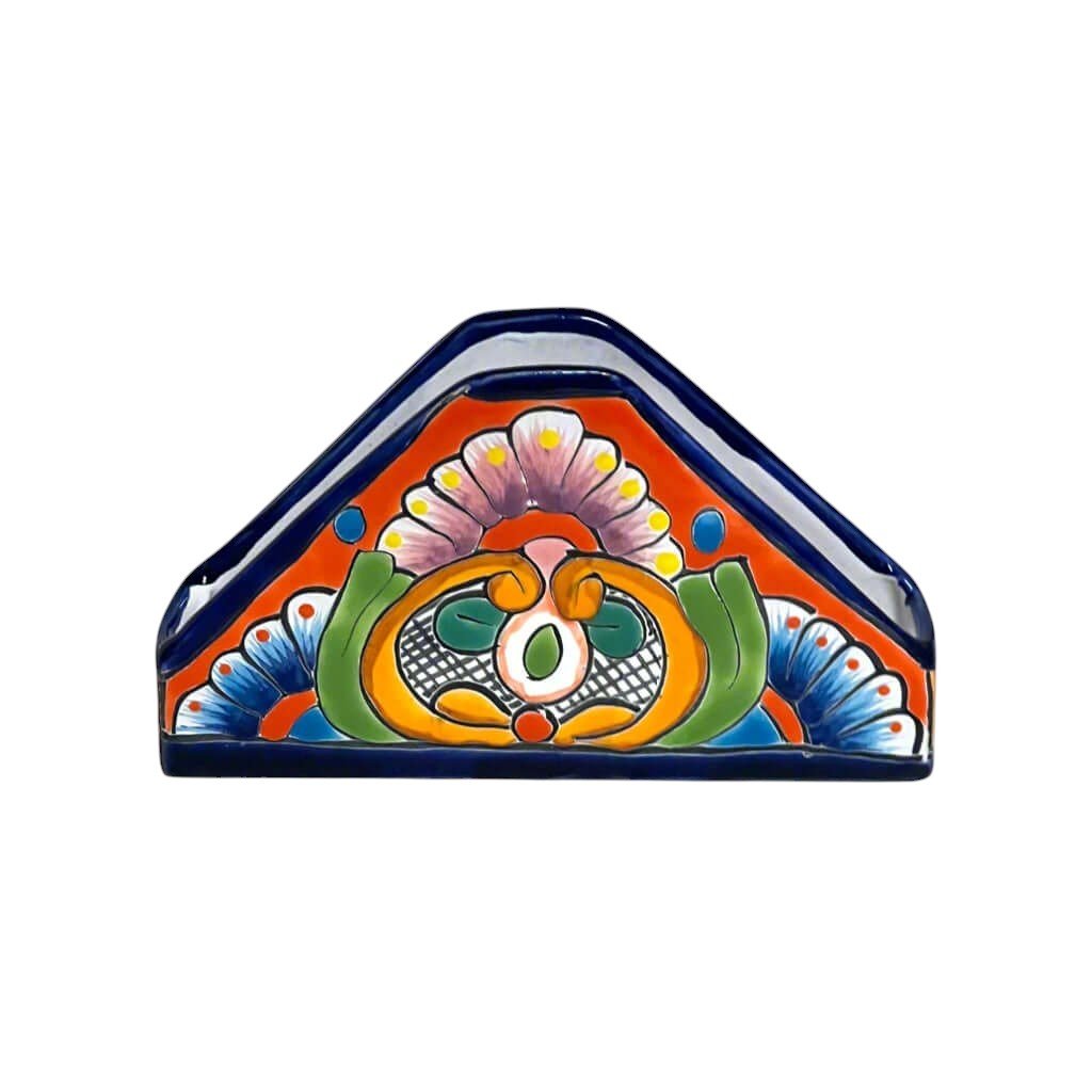 Talavera Napkin Holder | Hand-Painted Mexican Ceramic Decor Talavera Napkin Holder La Vie Bien Talavera Napkin Holder | Hand-Painted Mexican Ceramic Decor