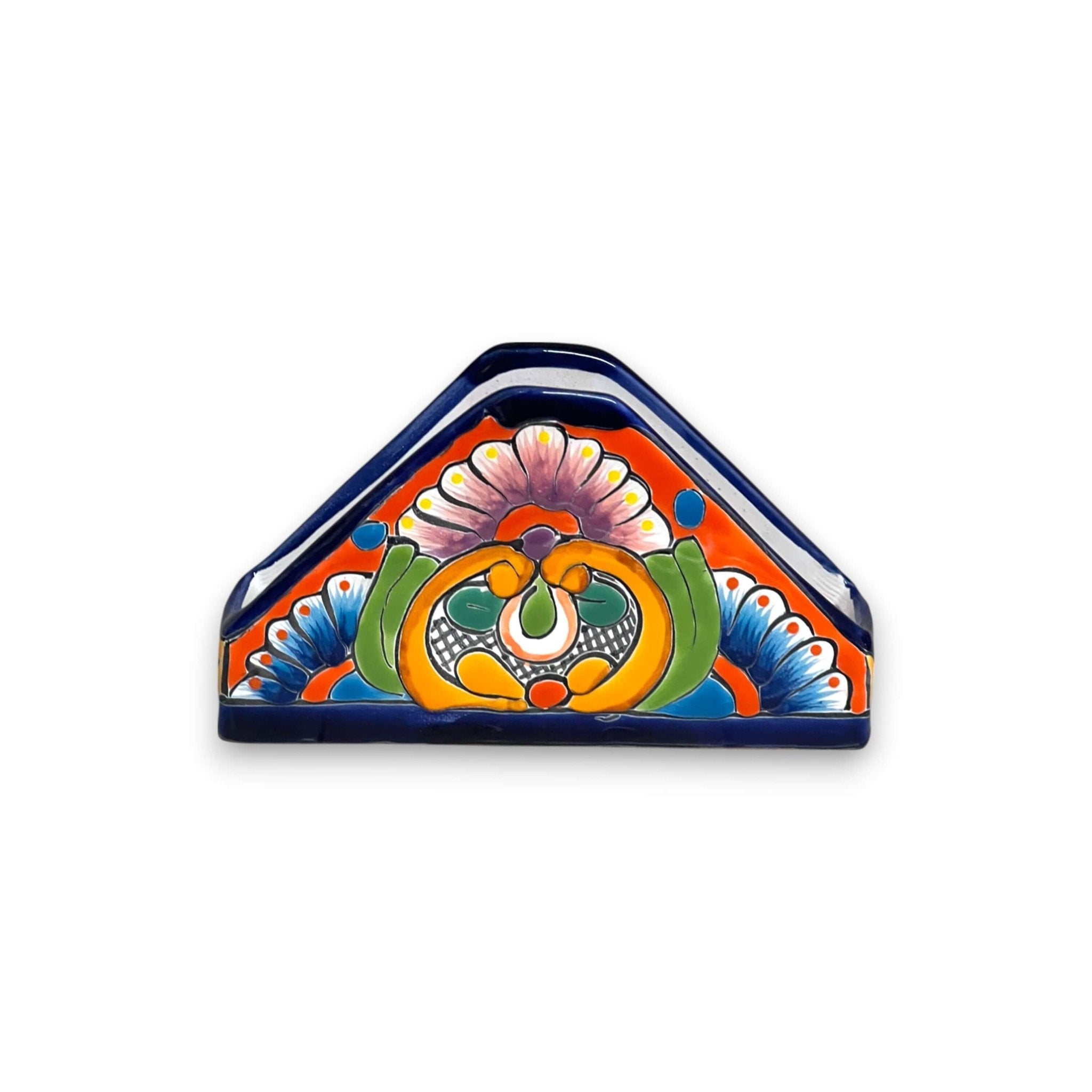 Talavera Napkin Holder | Hand-Painted Mexican Ceramic Decor Talavera Napkin Holder La Vie Bien Talavera Napkin Holder | Hand-Painted Mexican Ceramic Decor