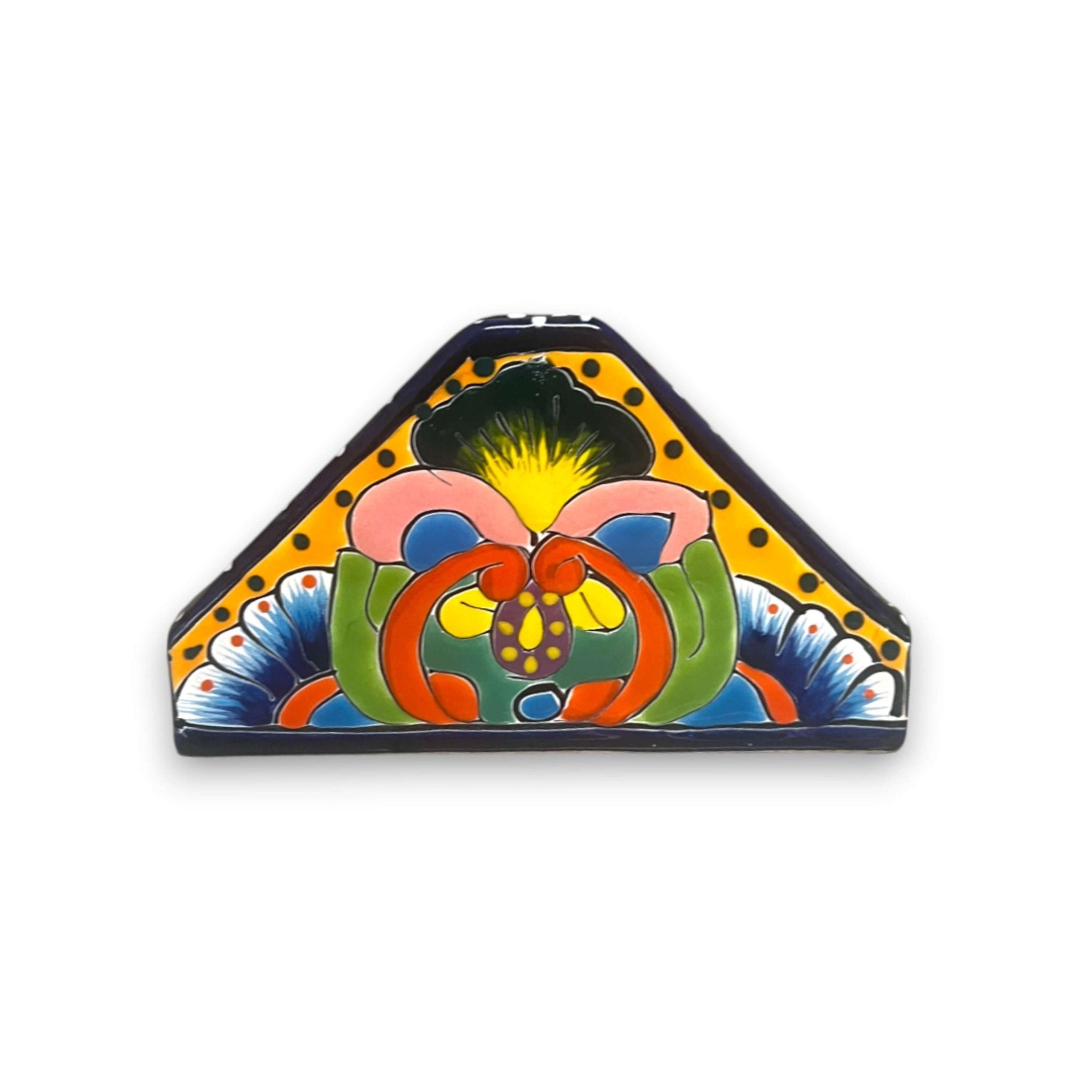 Talavera Napkin Holder | Hand - Painted Mexican Ceramic Decor Talavera Napkin Holder La Vie Bien Talavera Napkin Holder | Hand - Painted Mexican Ceramic Decor