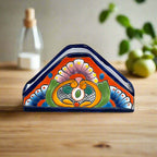 Talavera Napkin Holder | Hand - Painted Mexican Ceramic Decor Talavera Napkin Holder La Vie Bien Talavera Napkin Holder | Hand - Painted Mexican Ceramic Decor