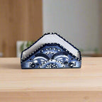 Talavera Napkin Holder | Mexican Blue & White Decor Talavera Napkin Holder La Vie Bien Talavera Napkin Holder | Mexican Blue & White Decor