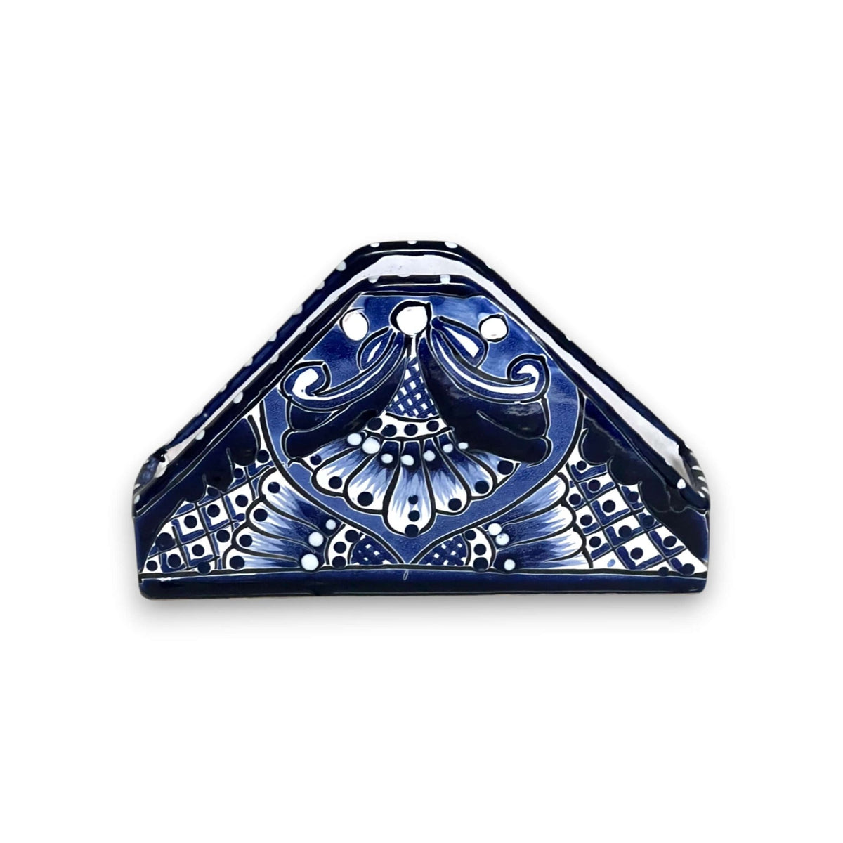 Talavera Napkin Holder | Mexican Blue & White Decor Talavera Napkin Holder La Vie Bien Talavera Napkin Holder | Mexican Blue & White Decor