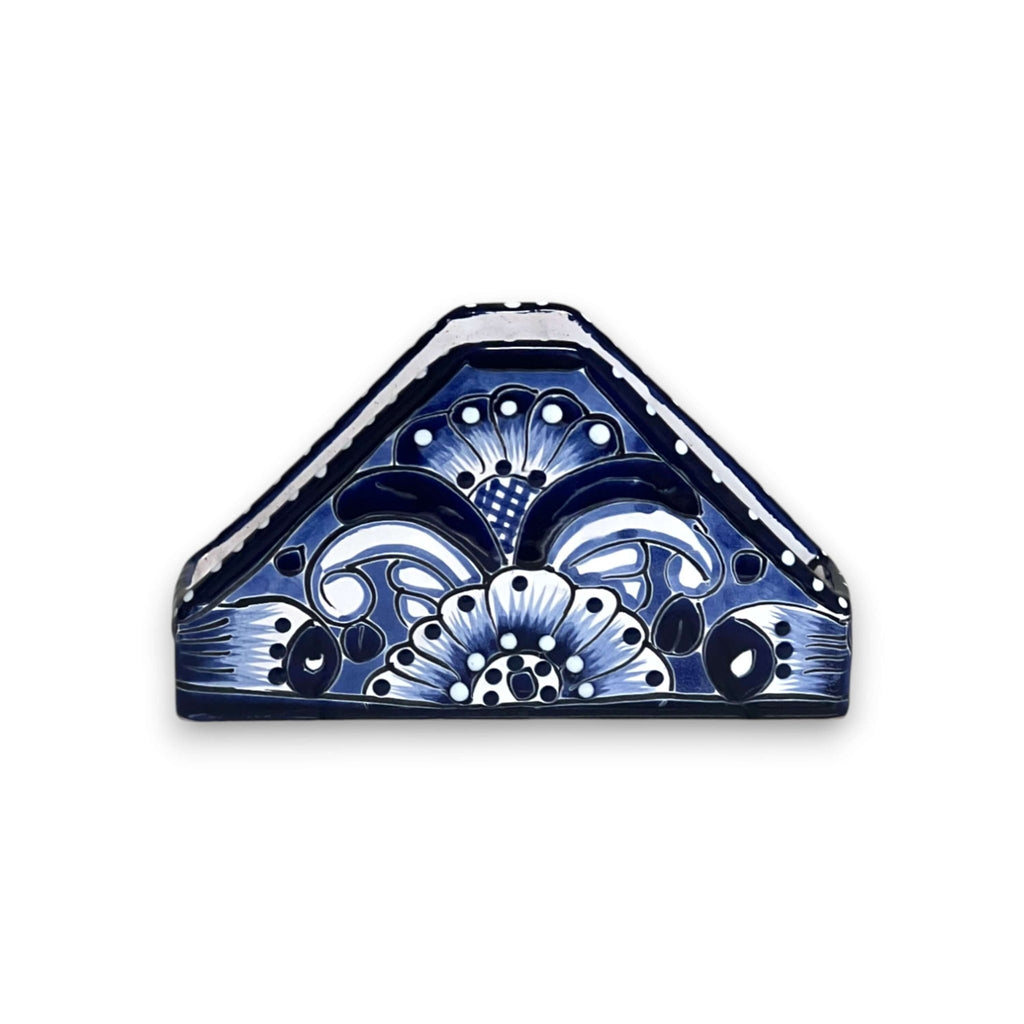 Talavera Napkin Holder | Mexican Blue & White Decor Talavera Napkin Holder La Vie Bien Talavera Napkin Holder | Mexican Blue & White Decor