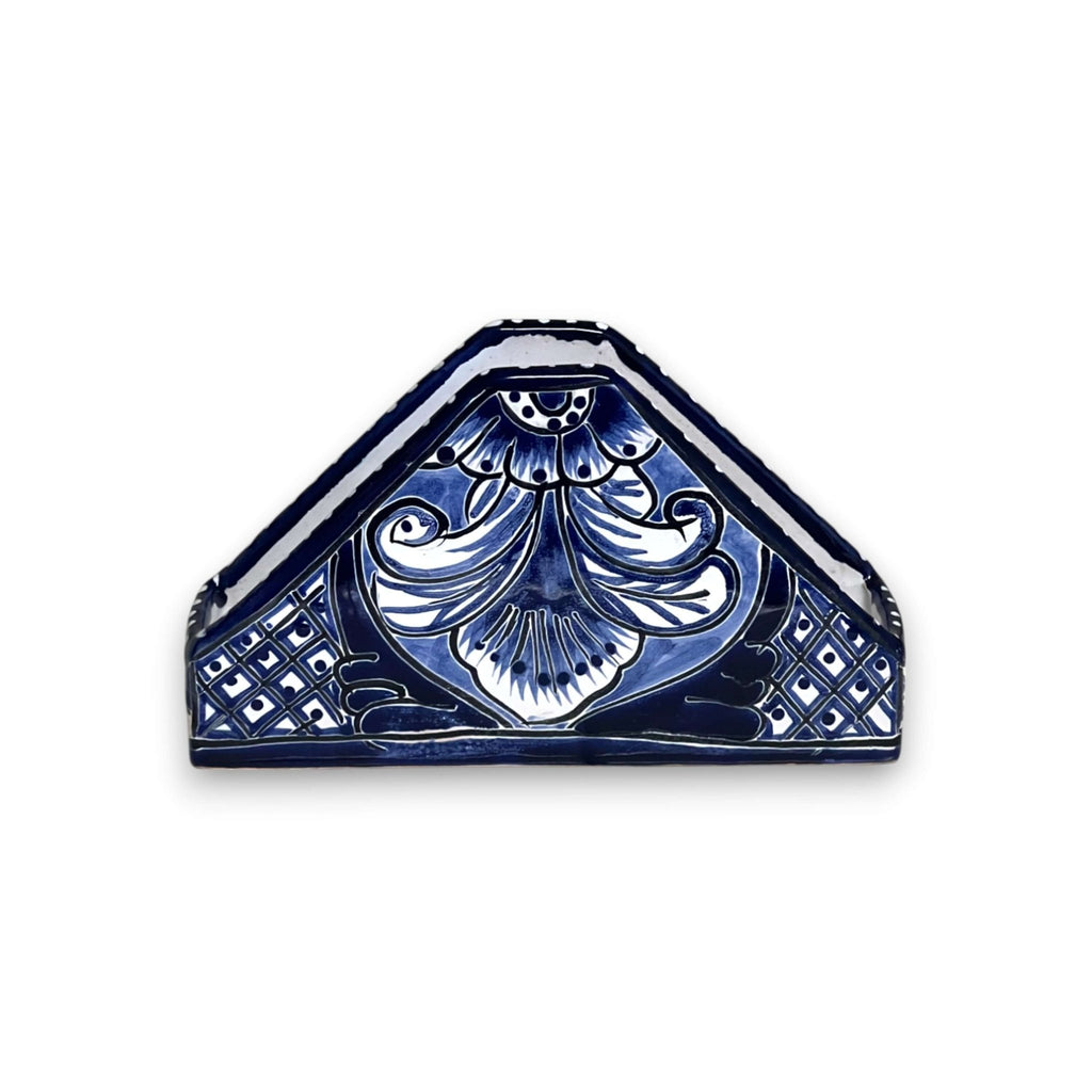 Talavera Napkin Holder | Mexican Blue & White Decor Talavera Napkin Holder La Vie Bien Talavera Napkin Holder | Mexican Blue & White Decor