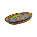 Talavera Oval Serving Platter | Cobalt-Blue Rim Kitchenware Talavera Oval Platter La Vie Bien Talavera Oval Serving Platter | Cobalt-Blue Rim Kitchenware