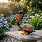 Talavera Pelican Statue | Hand-Painted Mexican Ceramic Decor Talavera Statue La Vie Bien Talavera Pelican Statue | Hand-Painted Mexican Ceramic Decor